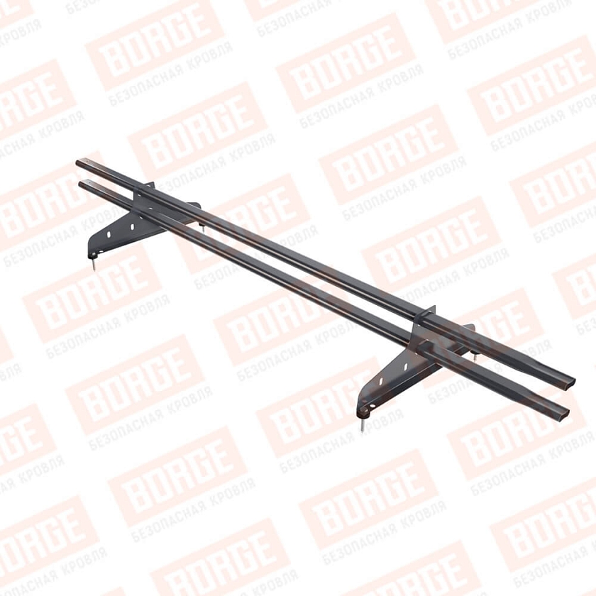 Снегозадержатель трубчатый NewLine 1,5м, 20x40мм, 2 опоры, серый графит (RAL 7024)