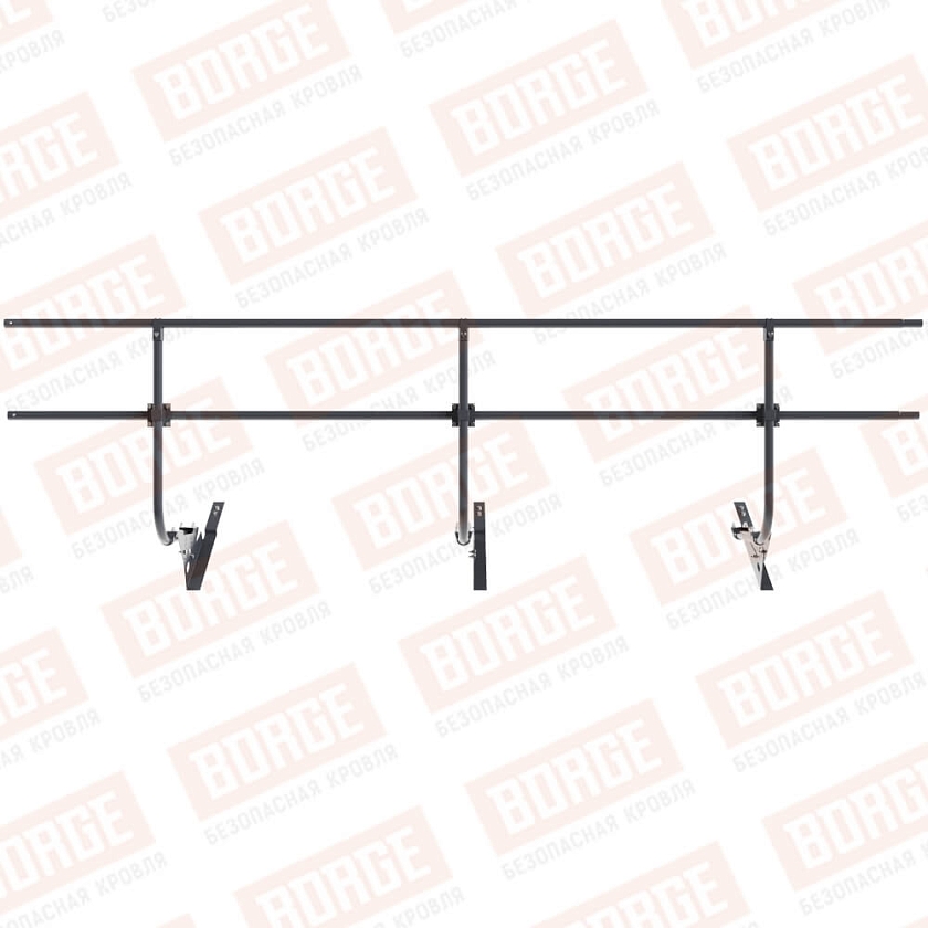 Ограждение кровельное BORGE H-90см, 3м, для композитной черепицы, серый графит (RAL 7024)