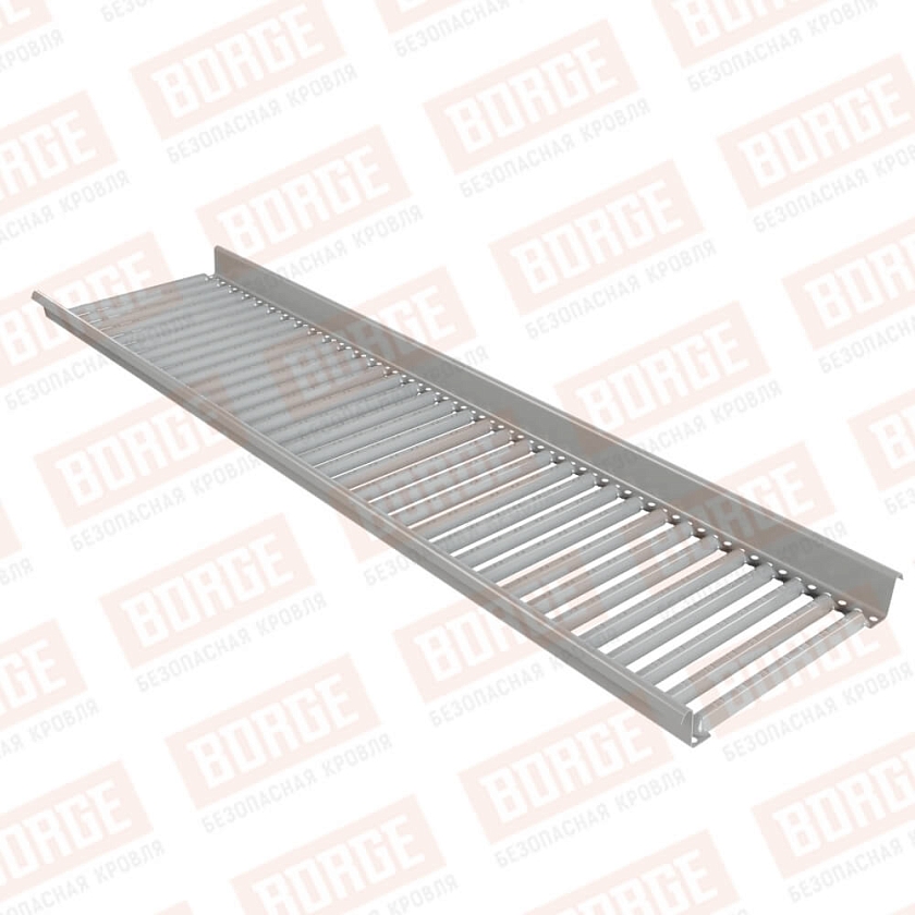 Платформа переходного мостика BORGE 1,5м, бело-алюминиевый (RAL 9006)