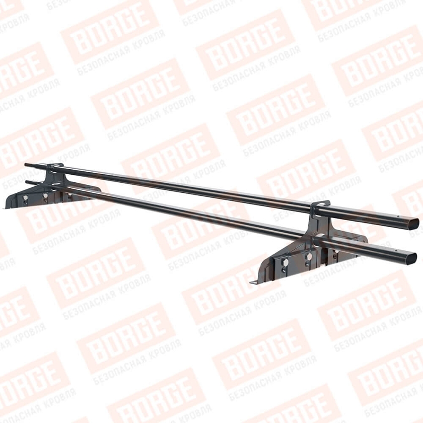 Снегозадержатель трубчатый Русский Рубеж 20х40мм, 1,5м, 2 опоры, для фальц. кровли, антрацитово-серый (RAL 7016)