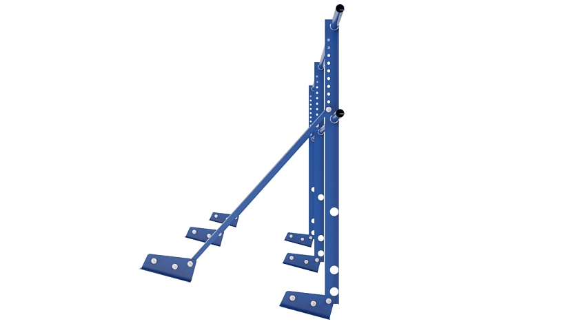 Ограждение кровельное NewLine H-90см, 3м, для фальцевой кровли, сигнально-синий (RAL 5005)