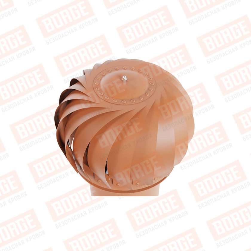 Роторная вентиляция Viotto, для готовой мягкой и фальцевой кровли, d-125мм, утепленная, терракотовый (RAL 8004)