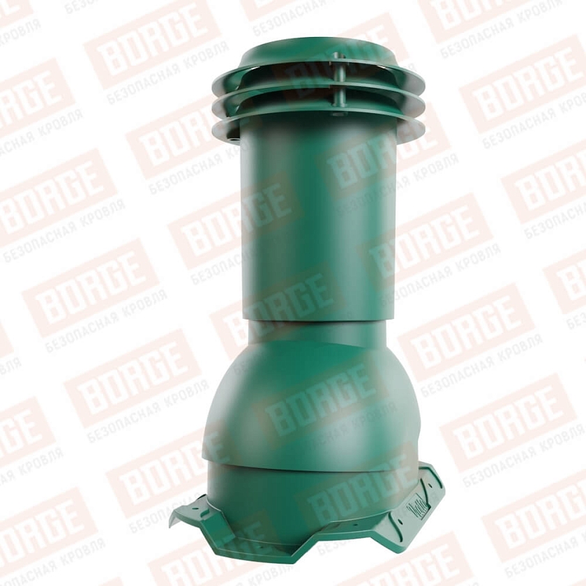 Выход вентиляции канализации Viotto, для профнастила С20, зеленый мох (RAL 6005)