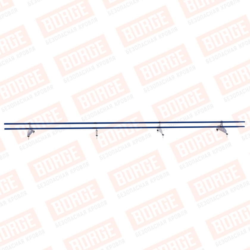 Снегозадержатель трубчатый NewLine 3м, 20х40мм, 4 опоры, сигнально-синий (RAL 5005)