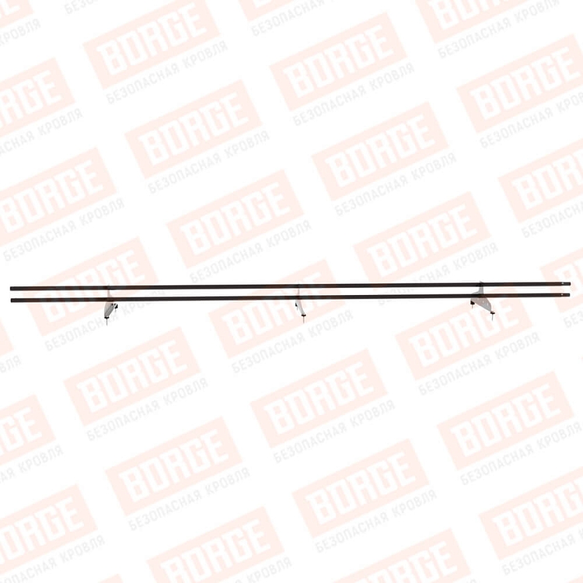Снегозадержатель трубчатый NewLine 3м, D-25мм, 3 опоры, серо-коричневый (RR 32)
