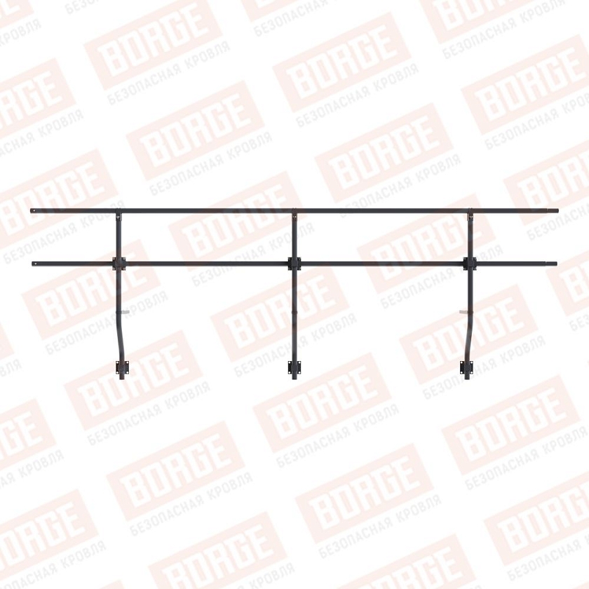 Ограждение парапетное BORGE H-60см, 3м, серый графит (RAL 7024)