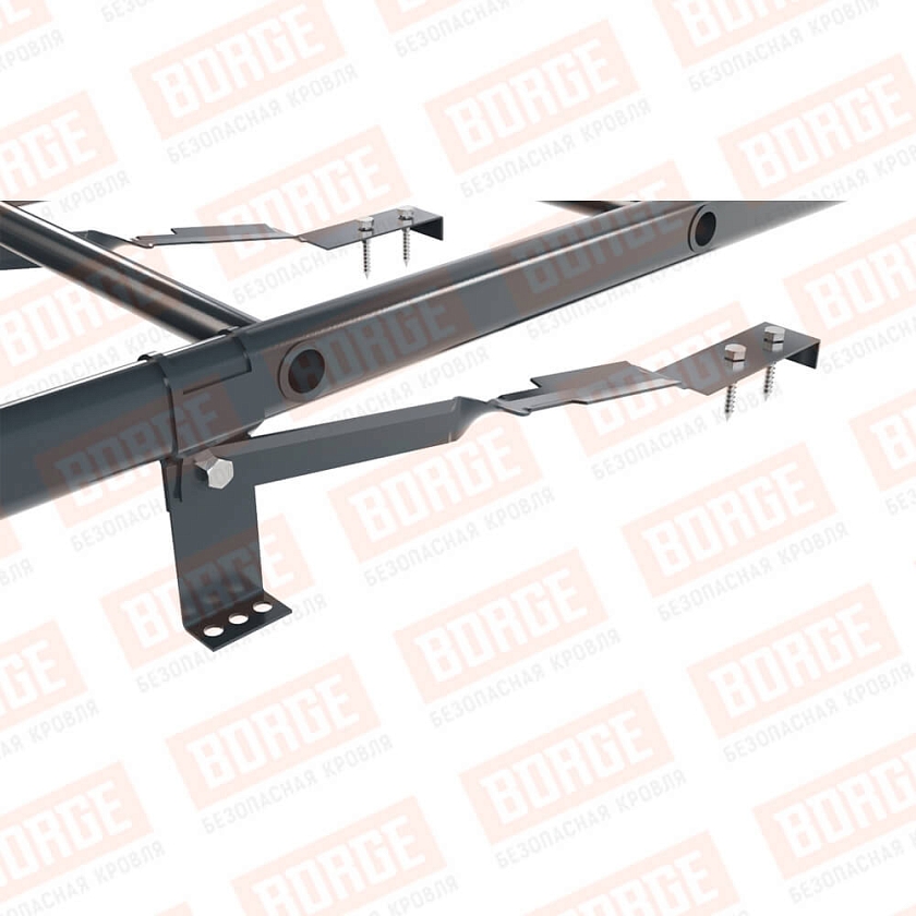 Комплект лестница кровельная BORGE 2,7м, для штучной черепицы, антрацитово-серый (RAL 7016)