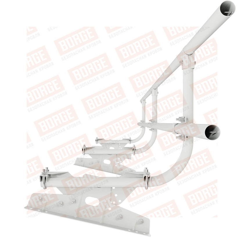 Ограждение кровельное BORGE H-60см, 3м, для фальцевой кровли, сигнально-белый (RAL 9003)