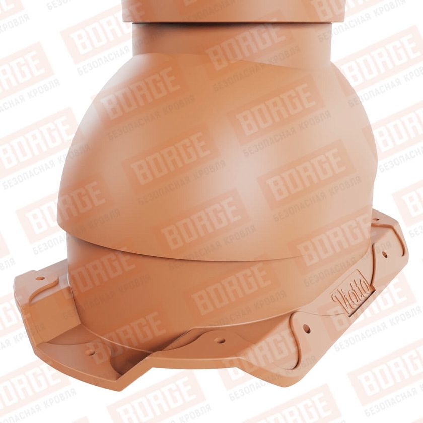 Выход вентиляции канализации Viotto, для профнастила С20, терракотовый (RAL 8004)