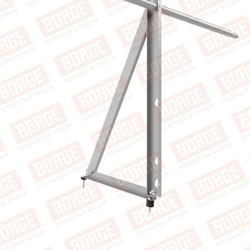 Ограждение кровельное Русский Рубеж H-90см, 3м, сигнально-серый (RAL 7004)