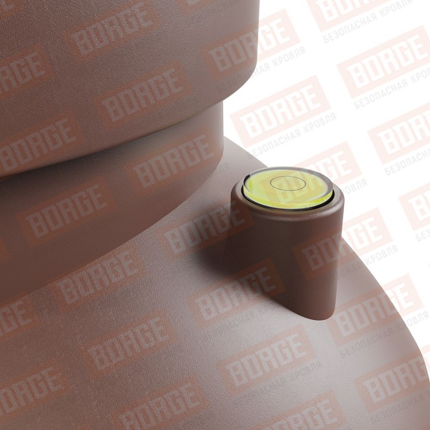 Труба вентиляционная Viotto, для мягкой кровли при монтаже, d-110мм, h-550мм, утепленная, коричневый шоколад (RAL 8017)