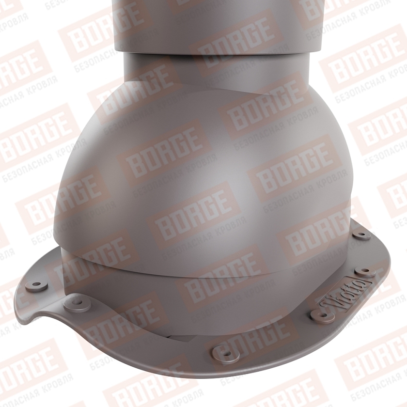 Роторная вентиляция Viotto, для МЧ Монтеррей, d-110мм, h-550мм, неутепленная, серо-коричневый (RAL 8019)