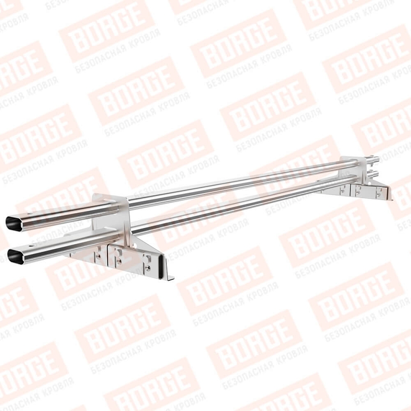 Снегозадержатель трубчатый BORGE 1,5м, 2 опоры, для фальцевой кровли, цинк