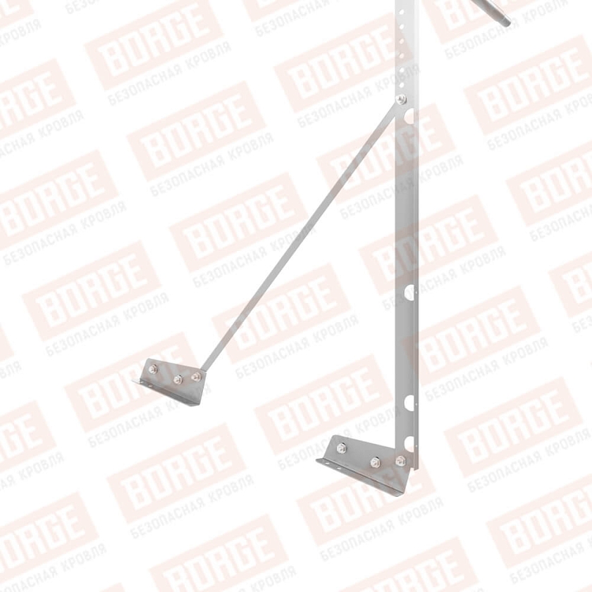 Ограждение декоративное NewLine H-120см, 3м, для фальцевой кровли, сигнально-серый (RAL 7004)