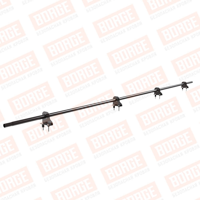 Снегозадержатель однотрубчатый NewLine 3м, D-25мм, 4 опоры, серо-коричневый (RR 32)