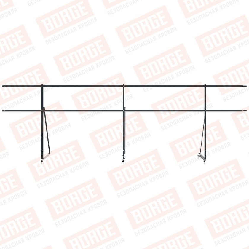 Ограждение декоративное NewLine H-90см, 3м, антрацитово-серый (RAL 7016)