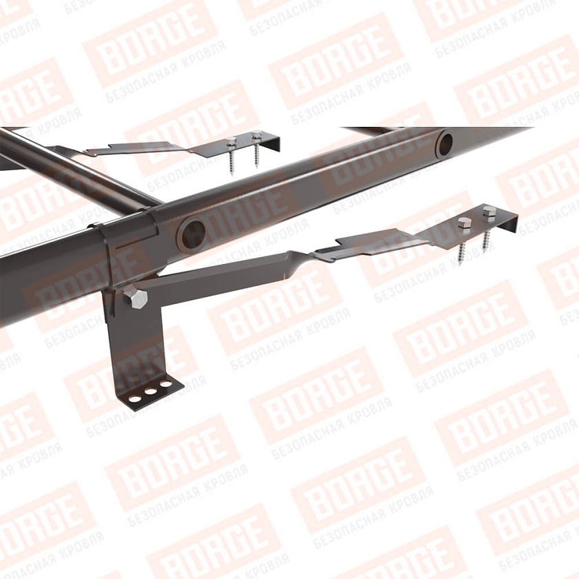 Комплект лестница кровельная BORGE 2,7м, для штучной черепицы, серо-коричневый (RR 32)