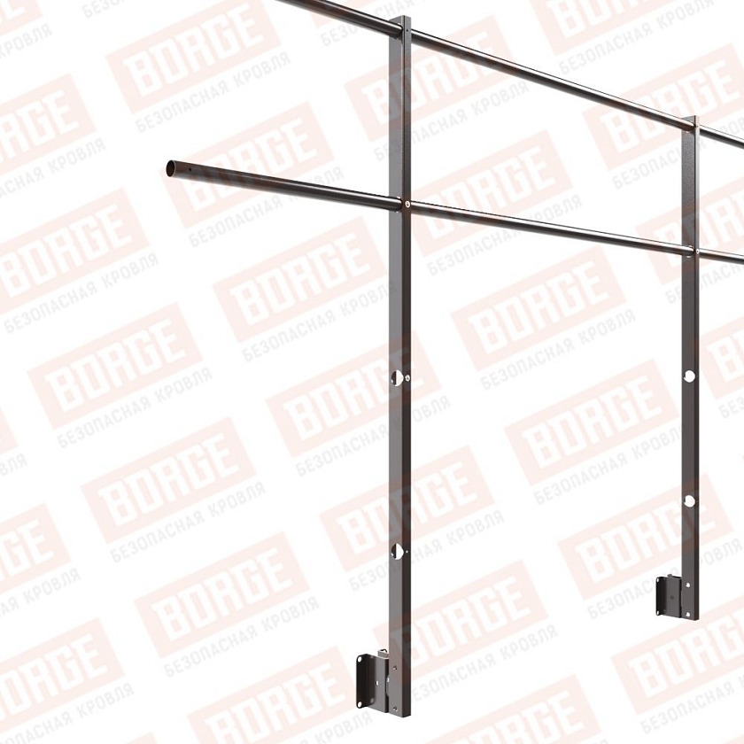 Ограждение парапетное NewLine H-120см, 3м, серо-коричневый (RAL 8019)