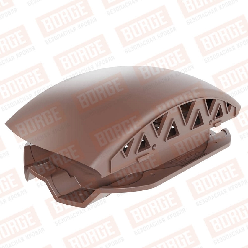 Вентилятор подкровельный Viotto, для профнастила С21, коричневый шоколад (RAL 8017). Черепаха