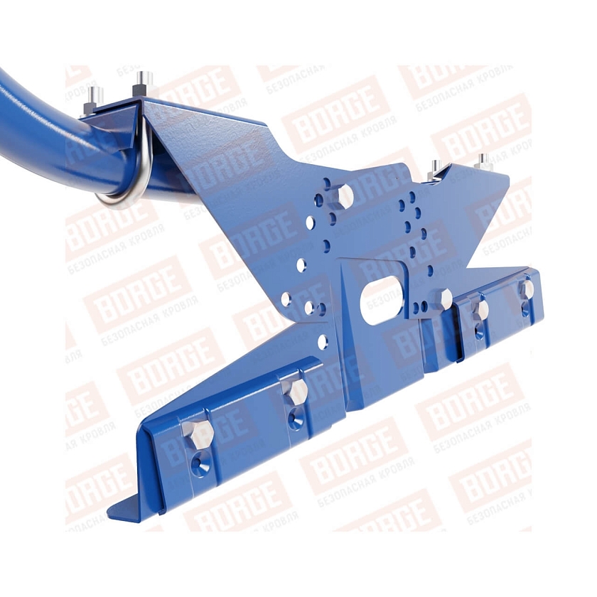 Ограждение кровельное BORGE H-60см, 3м, для фальцевой кровли, сигнально-синий (RAL 5005)