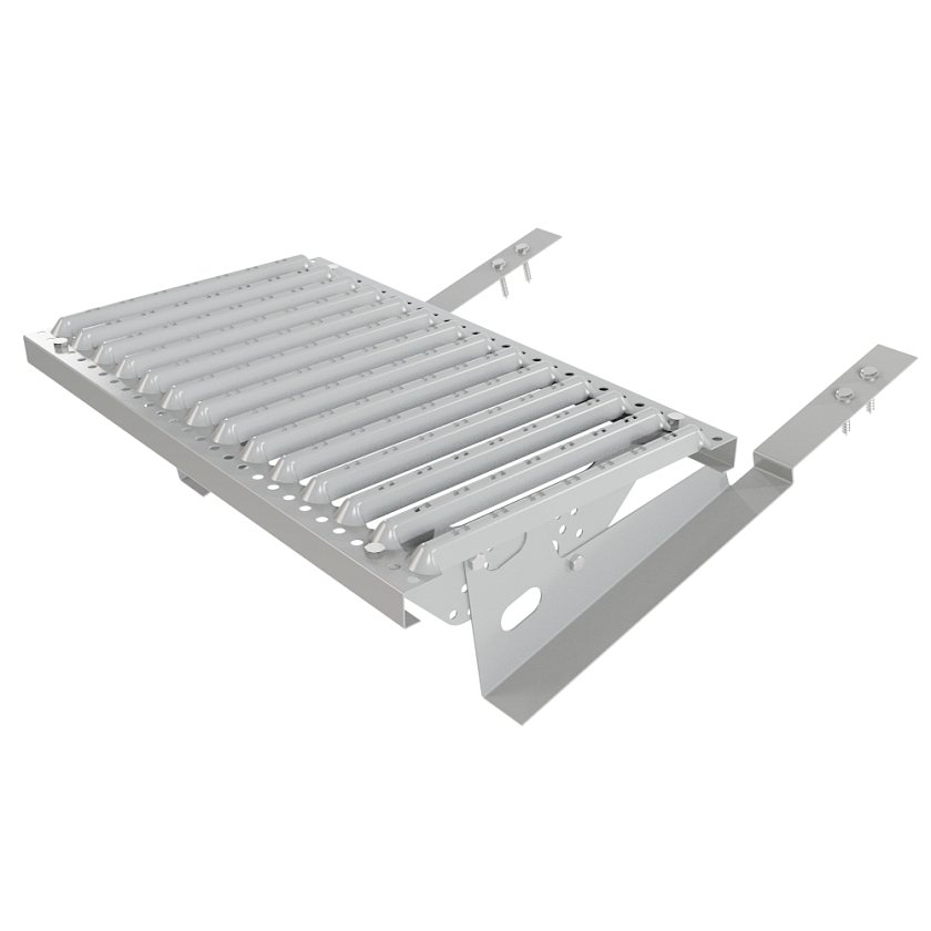 Ступень кровельная BORGE, для композитной кровли, бело-алюминиевый (RAL 9006)