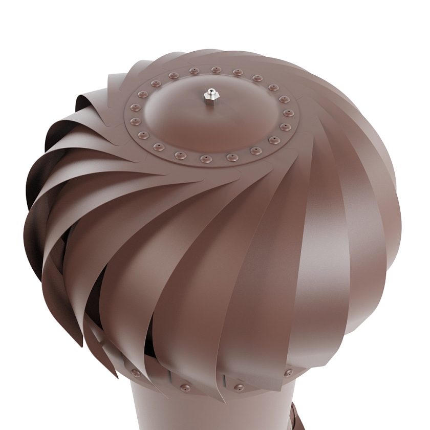 Роторная вентиляция Viotto, для МЧ Адаманте, d-150мм, неутепленная, коричневый шоколад (RAL 8017)