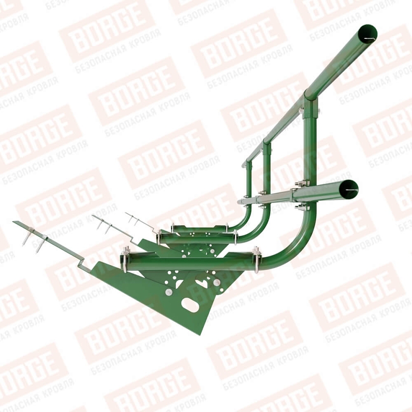 Ограждение кровельное BORGE H-60см, 3м, для композитной черепицы, лиственно-зеленый (RAL 6002)