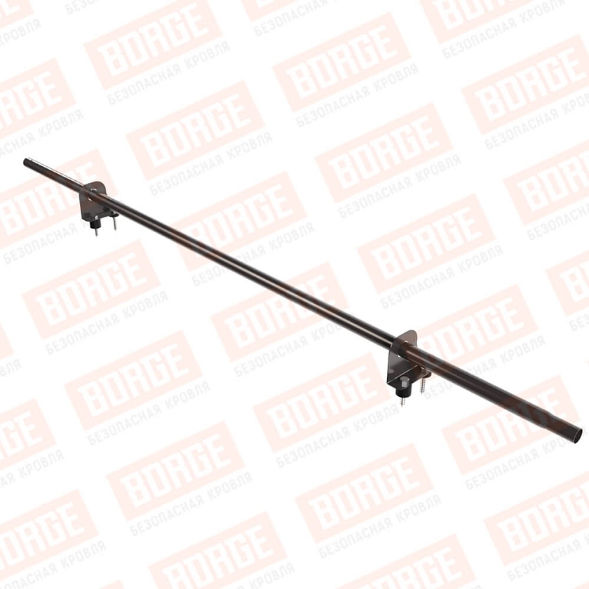 Снегозадержатель однотрубчатый NewLine 1,5м, D-25мм, 2 опоры, серо-коричневый (RAL 8019)