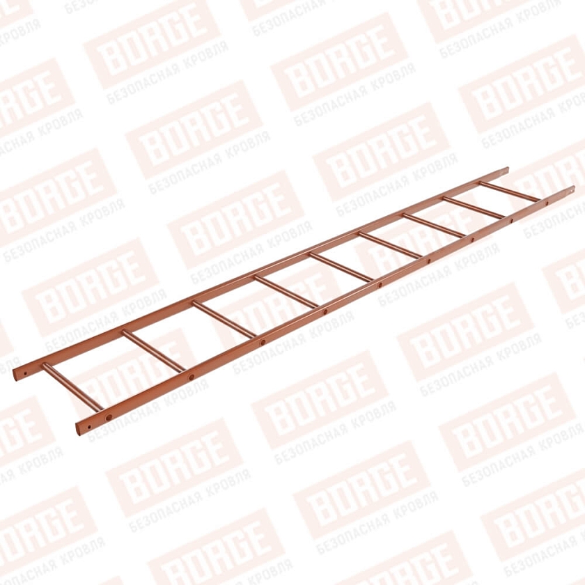 Лестница кровельная NewLine 2,7м, терракотовый (RAL 8004)