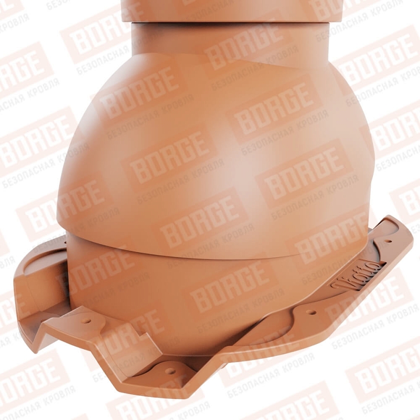 Выход вентиляции канализации Viotto, для профнастила С21, терракотовый (RAL 8004)