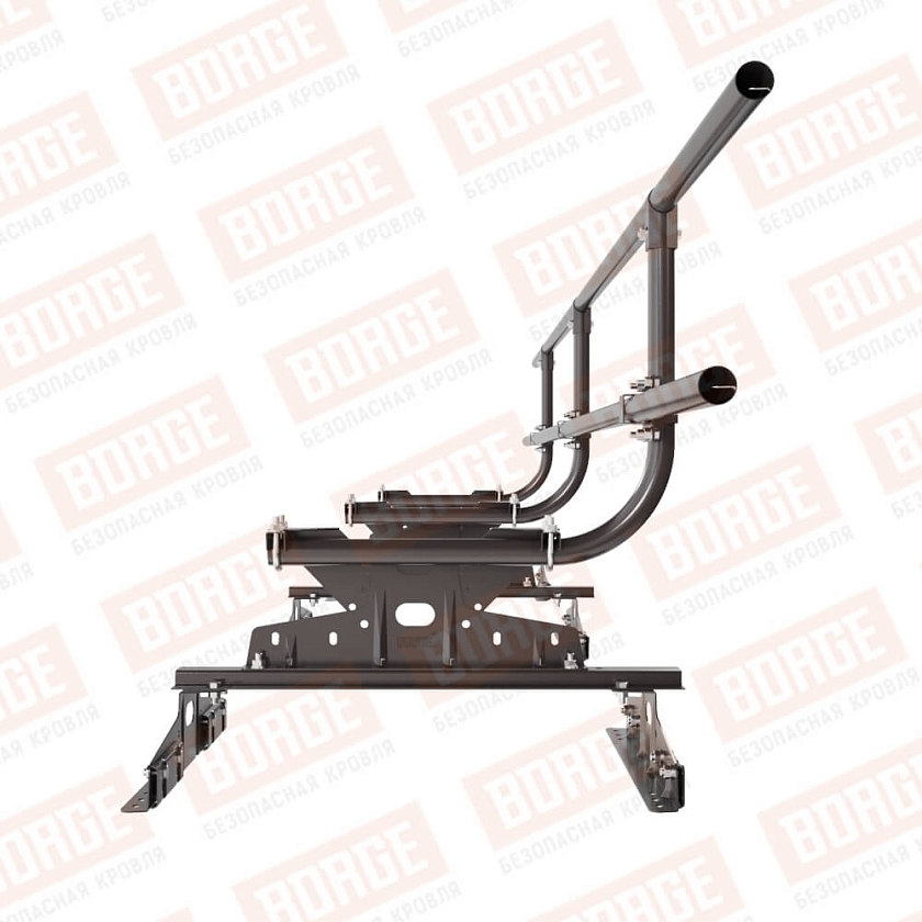 Ограждение кровельное BORGE H-60см, 3м, для параллельного фальца, серо-коричневый (RR 32)