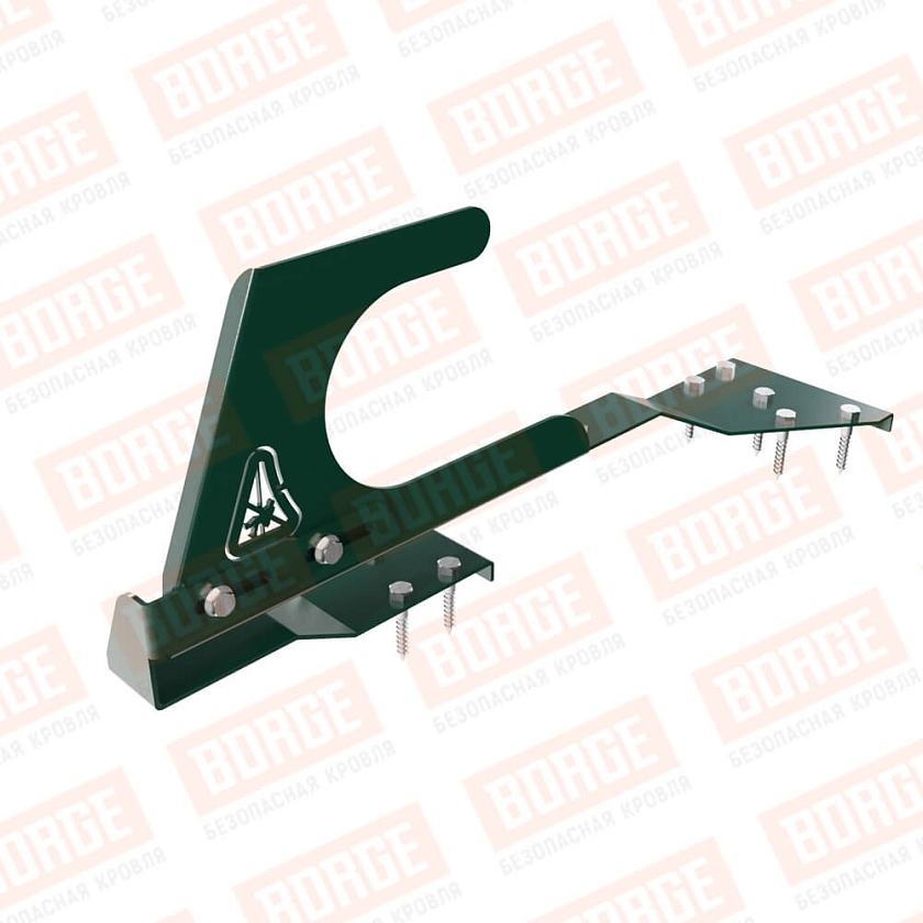 Крюк безопасности BORGE, для черепичной кровли, зеленый мох (RAL 6005)