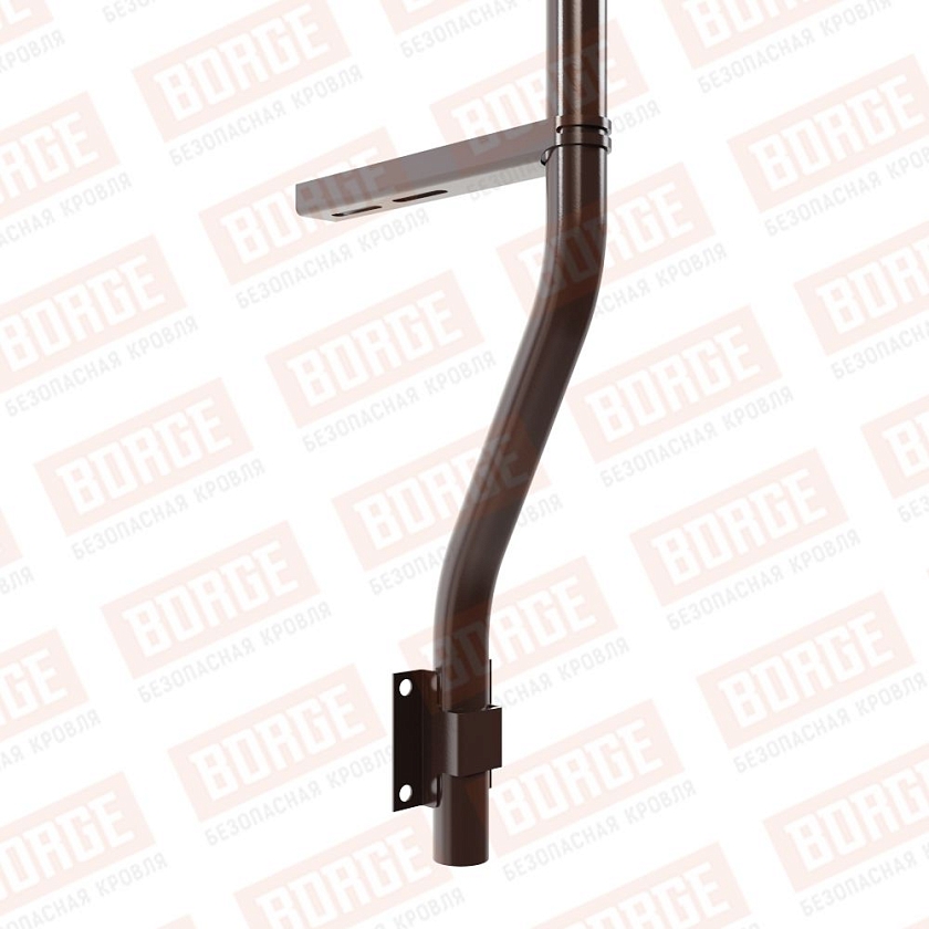 Ограждение парапетное BORGE H-120 см, 3м, коричневый шоколад (RAL 8017)