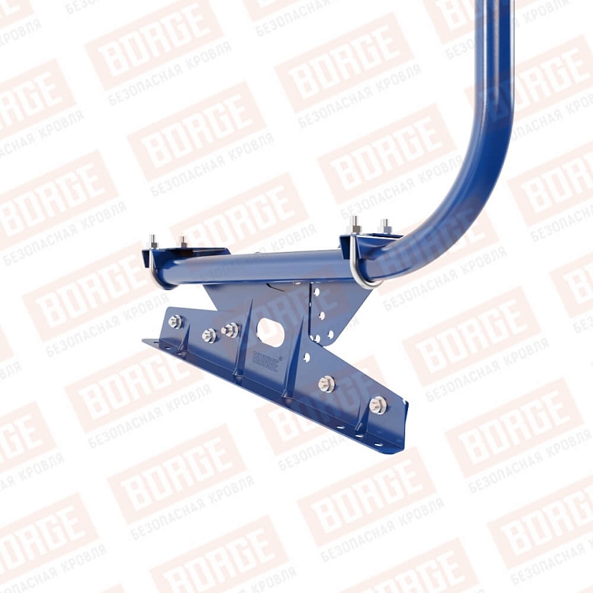 Ограждение кровельное BORGE H-90см, 3м, для фальцевой кровли, сигнально-синий (RAL 5005)