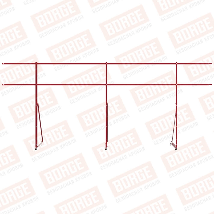 Ограждение декоративное NewLine H-120см, 3м, рубиново-красный (RAL 3003)