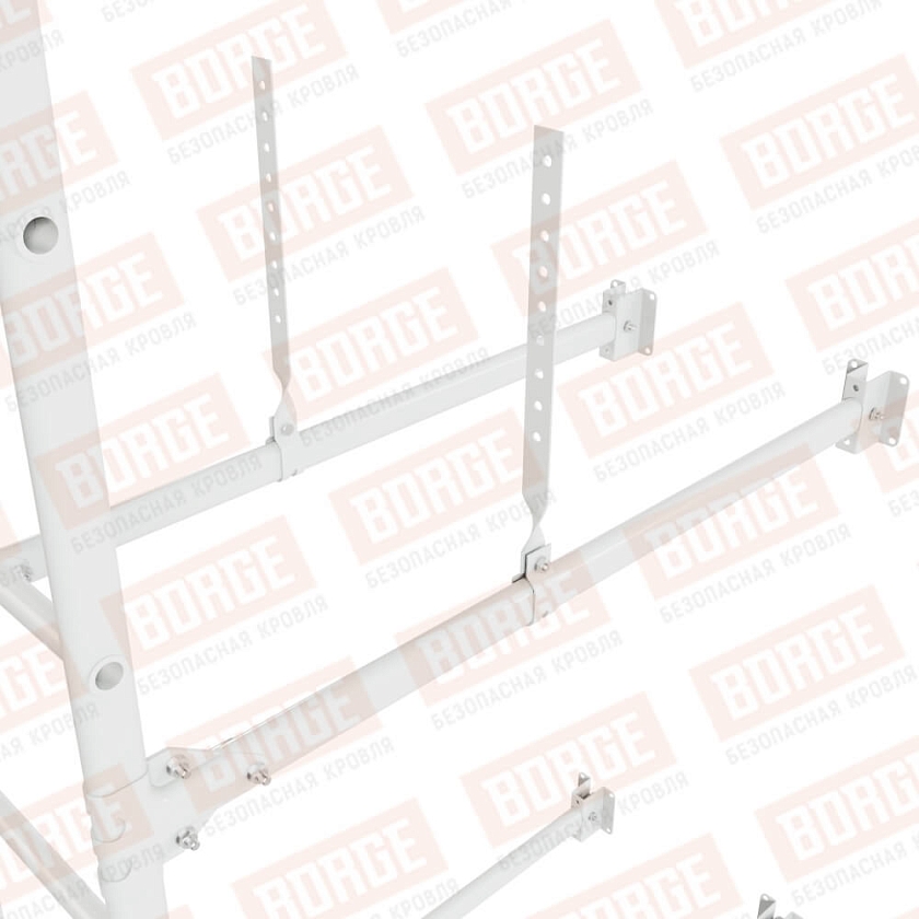 Комплект лестница фасадная BORGE (верхняя секция), 2,7м, сигнально-белый (RAL 9003)