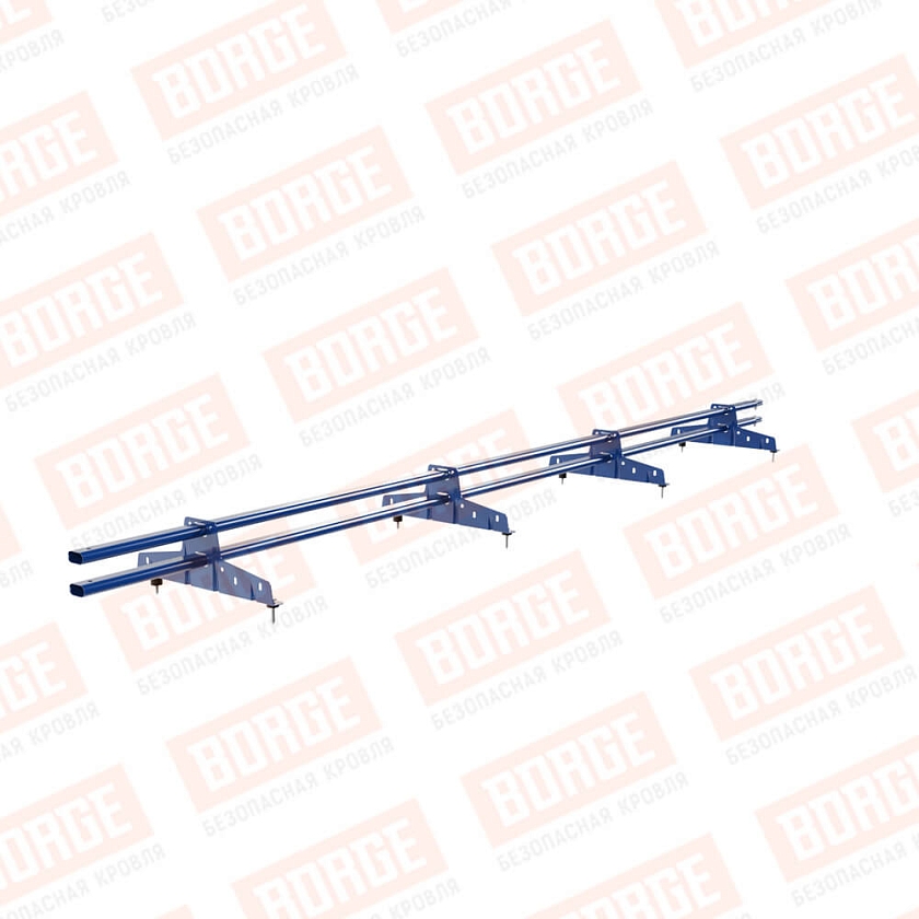 Снегозадержатель трубчатый BORGE 3м, 4 опоры, сигнально-синий (RAL 5005)