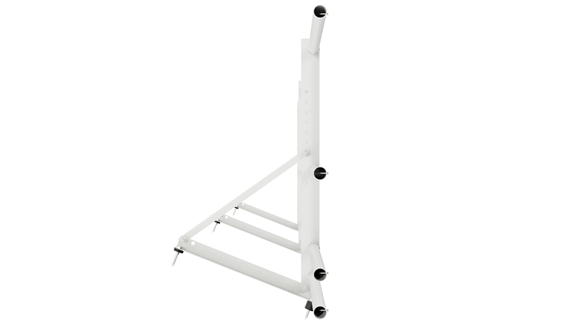 Ограждение кровельное NewLine H-60см, 3м, сигнально-белый (RAL 9003), с двумя доп. трубами