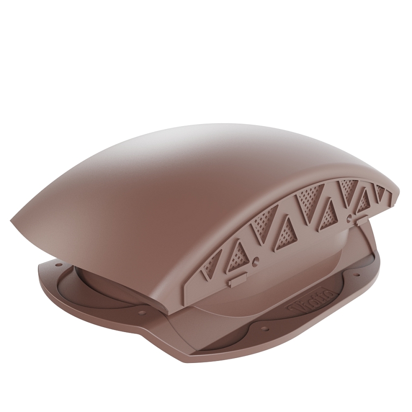 Вентилятор подкровельный Viotto, для МЧ Каскад, коричневый шоколад (RAL 8017). Черепаха