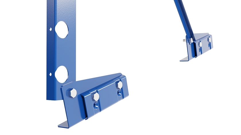 Ограждение кровельное NewLine H-120см, 3м, для фальцевой кровли, сигнально-синий (RAL 5005)