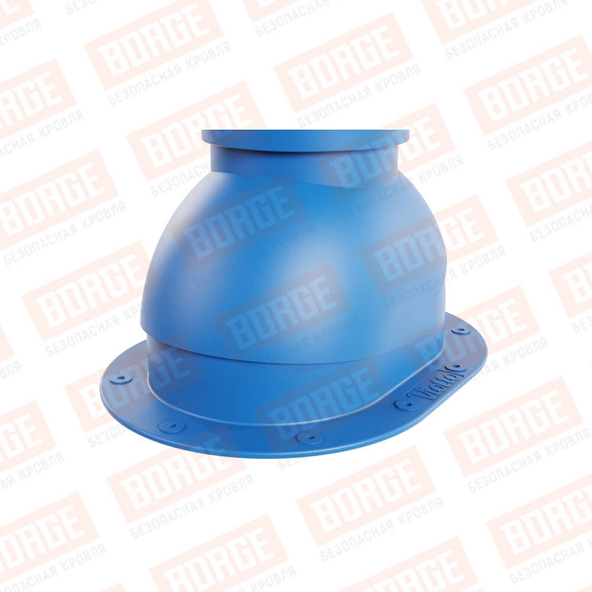 Труба вентиляционная Viotto, для готовой мягкой и фальцевой кровли, d-110мм, h-550мм, утепленная, сигнально-синий (RAL 5005)