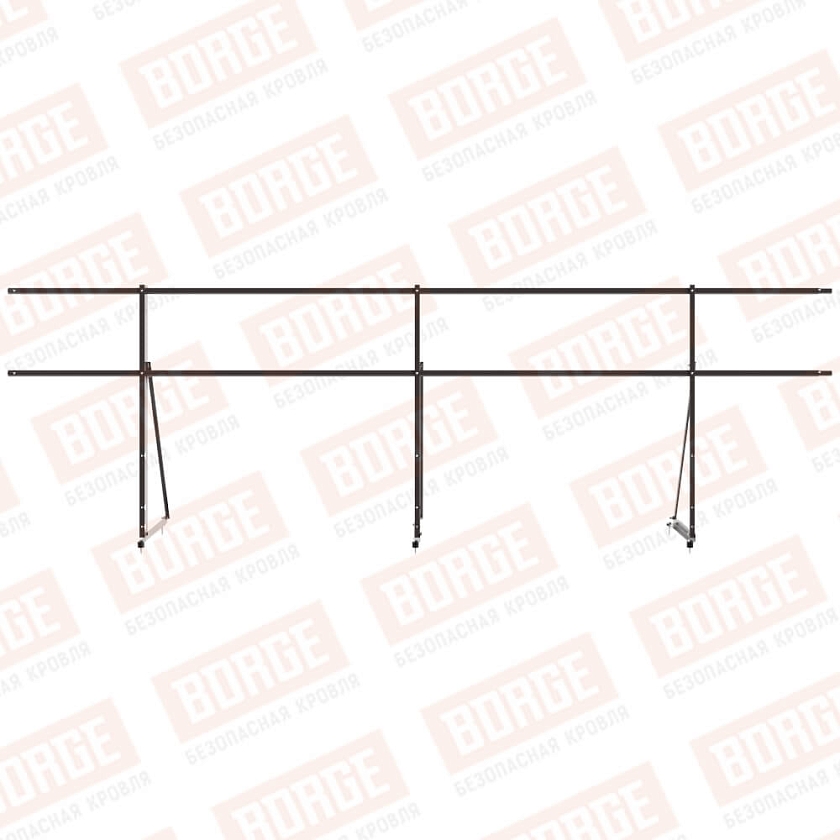 Ограждение декоративное NewLine H-90см, 3м, серо-коричневый (RR 32)