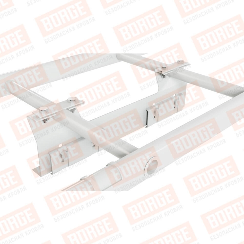 Комплект лестница кровельная NewLine 2,7м, для фальцевой кровли, сигнально-белый (RAL 9003)