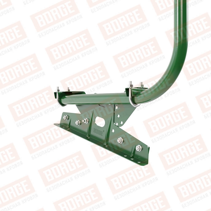 Ограждение кровельное BORGE H-120см, 3м, для фальцевой кровли, лиственно-зеленый (RAL 6002)