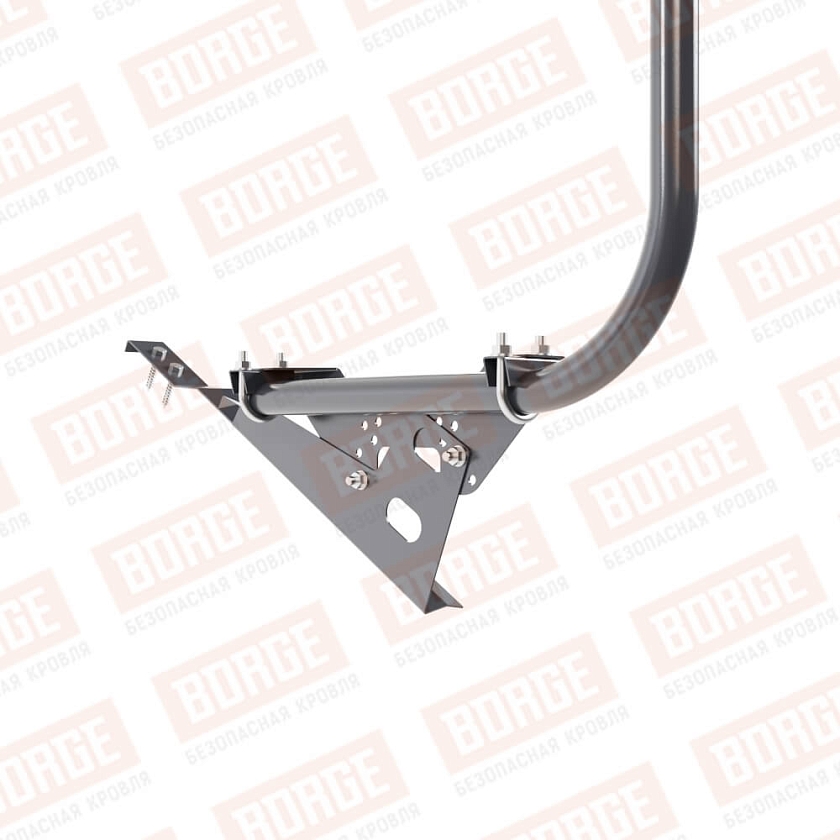 Ограждение кровельное BORGE H-120см, 3м, для черепичной кровли, серый графит (RAL 7024 matt)