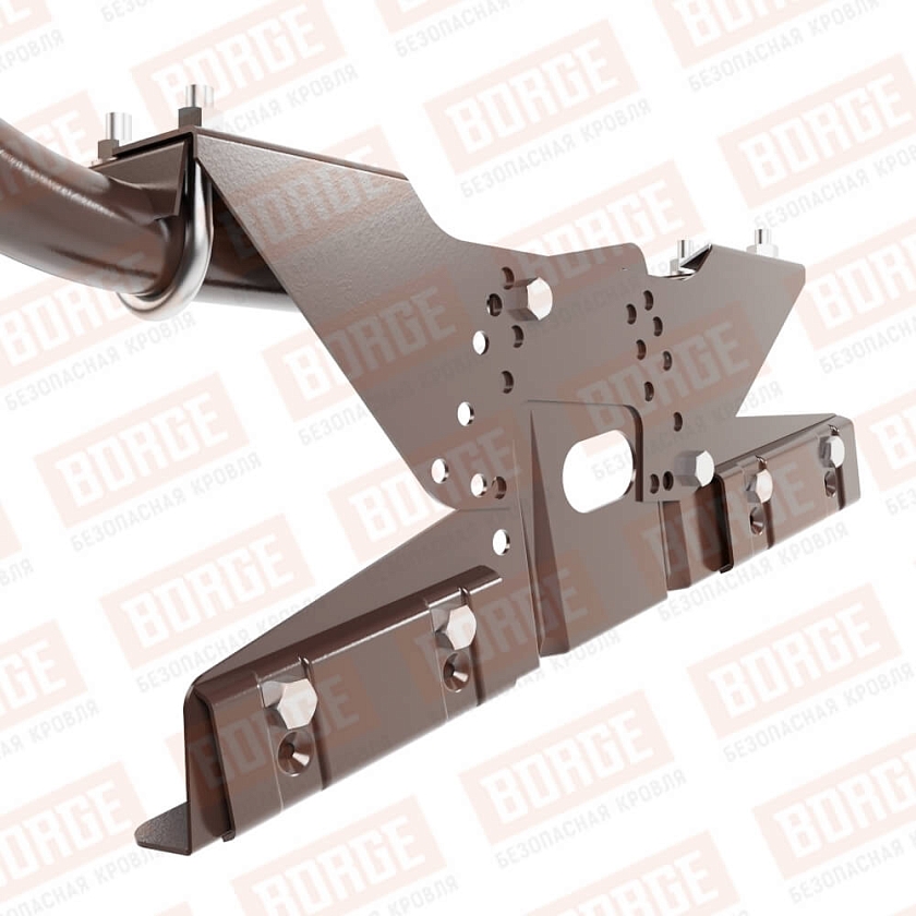 Ограждение кровельное BORGE H-120см, 3м, для фальцевой кровли, окрашенный (NL-807)