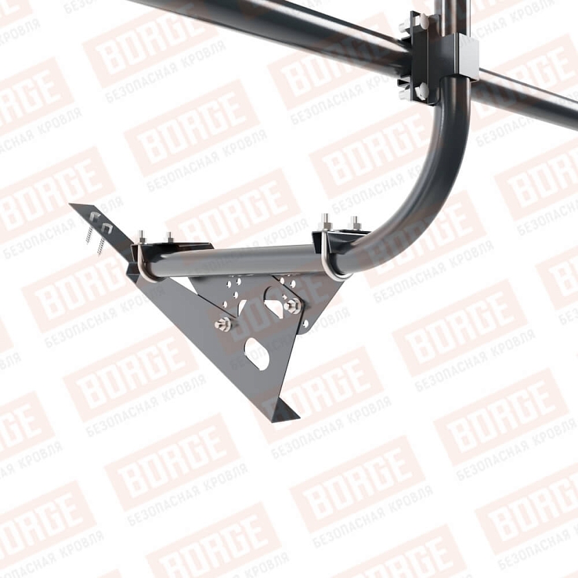 Ограждение кровельное BORGE H-60см, 3м, для композитной черепицы, антрацитово-серый (RAL 7016)