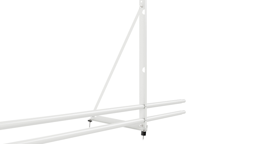 Ограждение кровельное NewLine H-120см, 3м, сигнально-белый (RAL 9003), с двумя доп. трубами