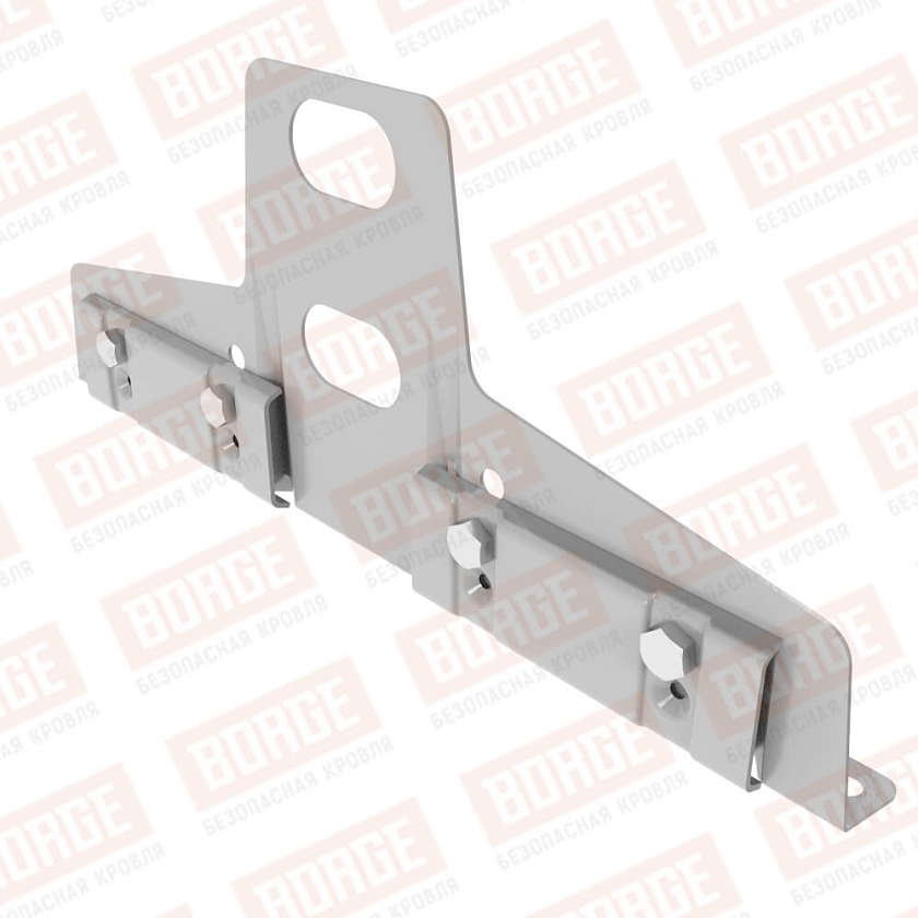 Универсальный кронштейн Русский Рубеж 25х45мм, оцинк., сигнально-серый (RAL 7004)