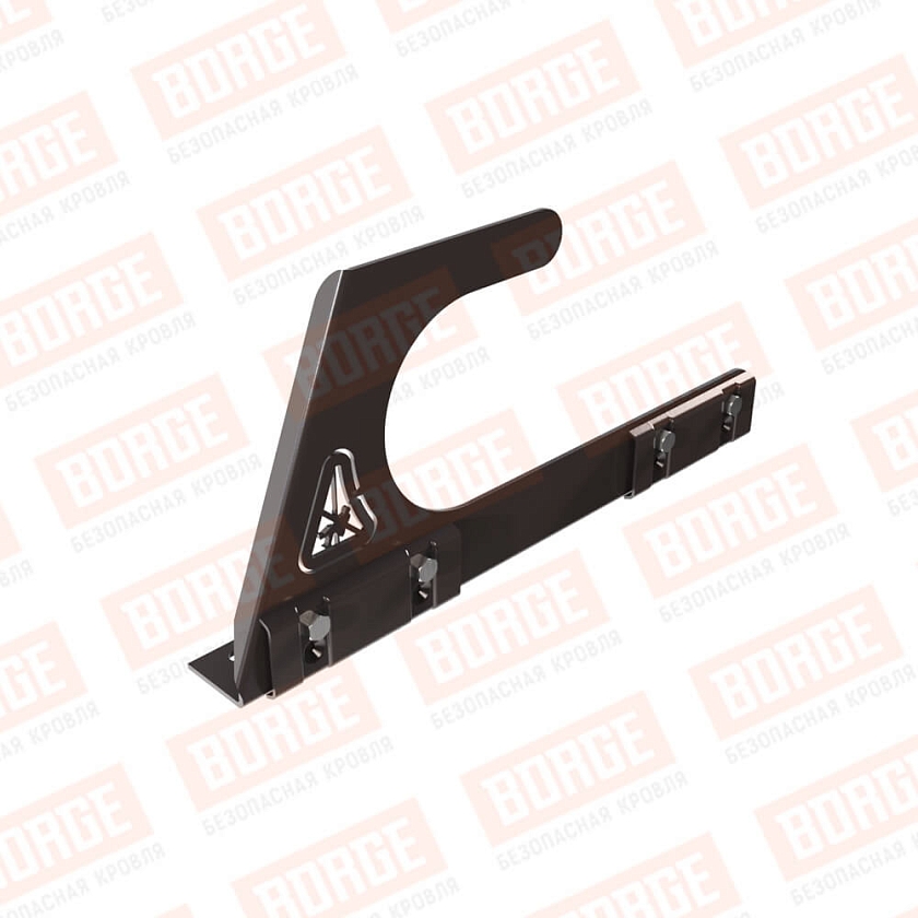 Крюк безопасности BORGE, для фальцевой кровли, серо-коричневый (RAL 8019)